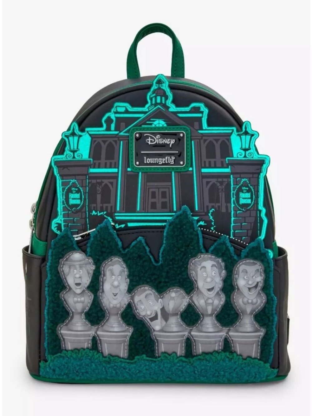 NWT Loungefly Haunted Mansion Singing Busts GITD Lenticular Backpack